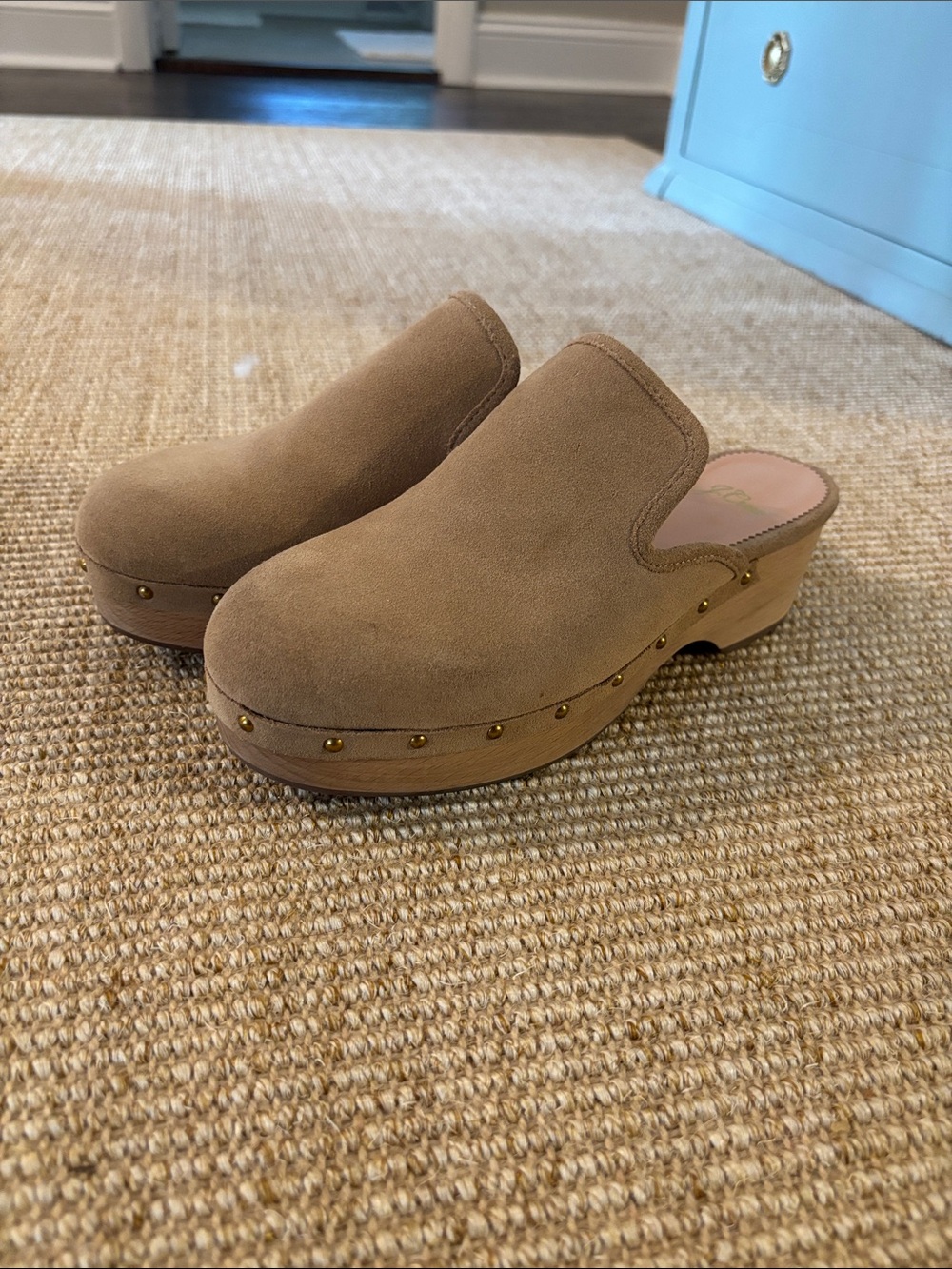 JCrew suede clogs